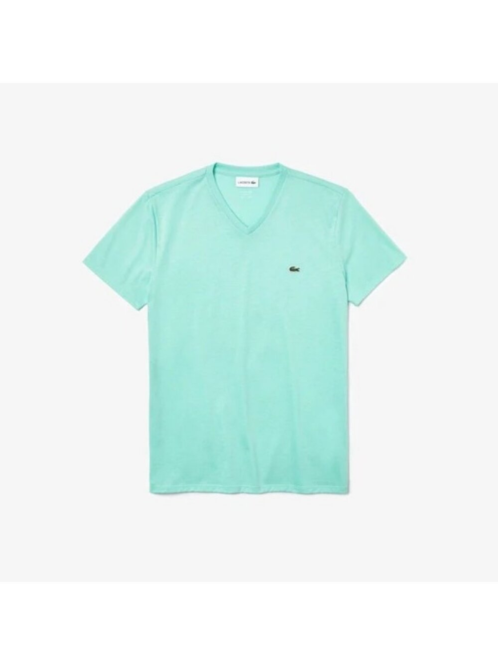 Lacoste Men's Pima Cotton Tee Teal Size M NEW WITH TAGS!